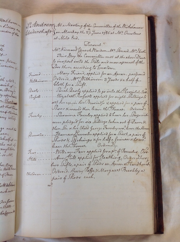 St Andrew Undershaft - Workhouse Minute Book 1780-1801 p67 image 1 St Andrew Undershaft - Workhouse Minute Book 1780-1801 p67 image 1