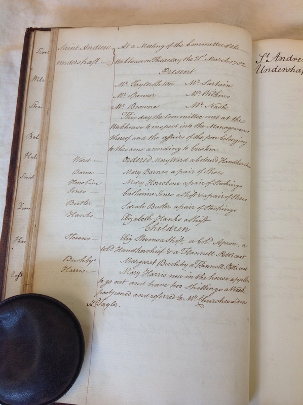 St Andrew Undershaft - Workhouse Minute Book 1780-1801 p34 image 1
