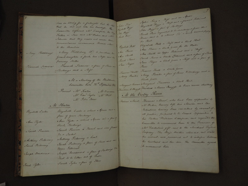 St Andrew Undershaft - Workhouse Minute Book 1814-1822 p8-9 image 1