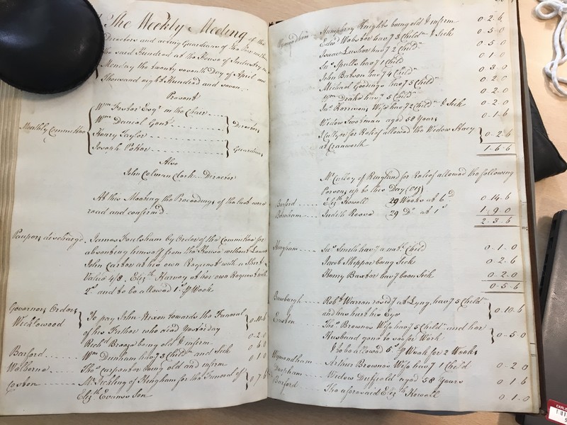 Forehoe Hundred - House of Industry Minute Book 1805-1807 p512-513 image 1