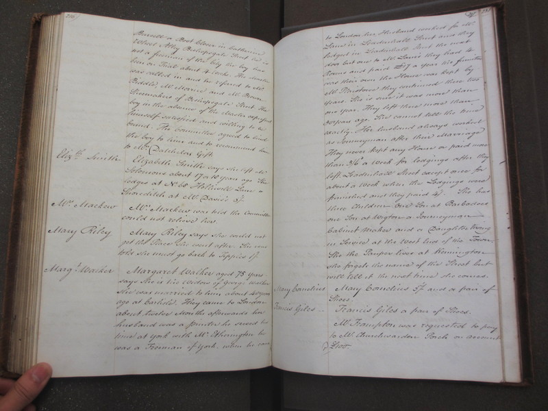 St Andrew Undershaft - Workhouse Minute Book 1822-1828 p216-217 image 1