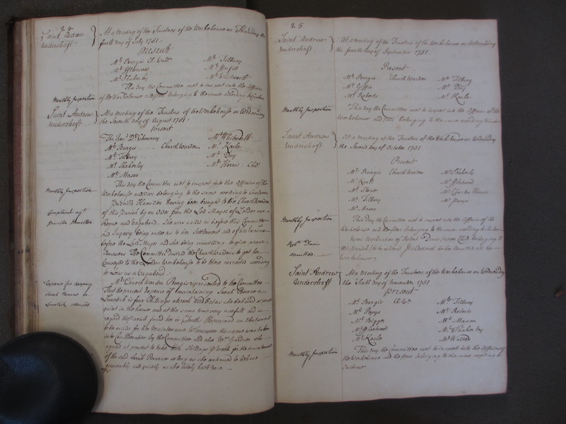 St Andrew Undershaft - Workhouse Minute Book 1748-1780 p24-25 image 1 St Andrew Undershaft - Workhouse Minute Book 1748-1780 p24-25 image 1
