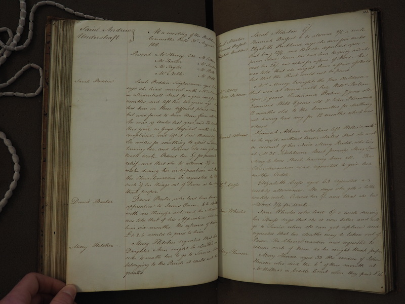 St Andrew Undershaft - Workhouse Minute Book 1814-1822 p121-122 image 1