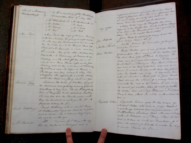 St Andrew Undershaft - Workhouse Minute Book 1822-1828 p10-11 image 1 St Andrew Undershaft - Workhouse Minute Book 1822-1828 p10-11 image 1