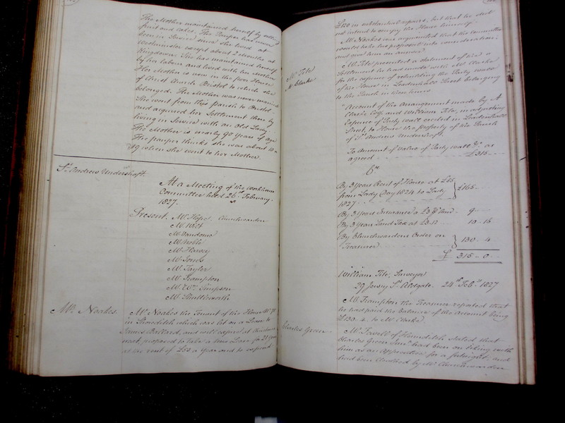 St Andrew Undershaft - Workhouse Minute Book 1822-1828 p182-183 image 1