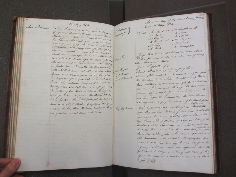 St Andrew Undershaft - Workhouse Minute Book 1822-1828 p84-85 image 1