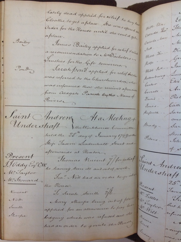 St Andrew Undershaft - Workhouse Minute Book 1780-1801 p224 image 1 St Andrew Undershaft - Workhouse Minute Book 1780-1801 p224 image 1