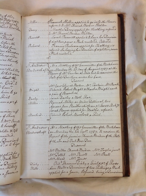 St Andrew Undershaft - Workhouse Minute Book 1780-1801 p91 image 1