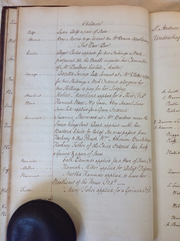 St Andrew Undershaft - Workhouse Minute Book 1780-1801 p20 image 1
