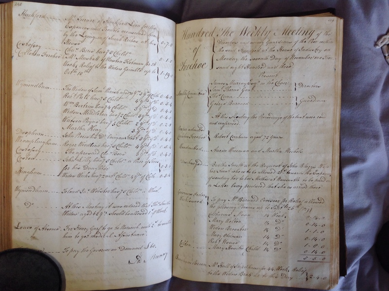 Forehoe Hundred - House of Industry Minute Book 1802-1805 p248-249 image 1 Forehoe Hundred - House of Industry Minute Book 1802-1805 p248-249 image 1