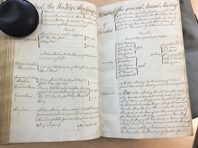 Forehoe Hundred - House of Industry Minute Book 1805-1807 p320-321 image 1 Forehoe Hundred - House of Industry Minute Book 1805-1807 p320-321 image 1