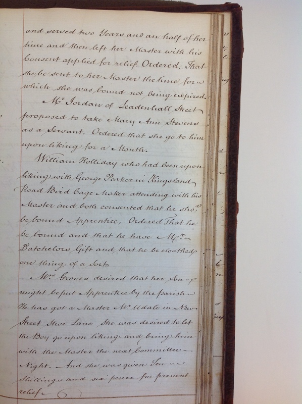St Andrew Undershaft - Workhouse Minute Book 1780-1801 p209 image 1 St Andrew Undershaft - Workhouse Minute Book 1780-1801 p209 image 1