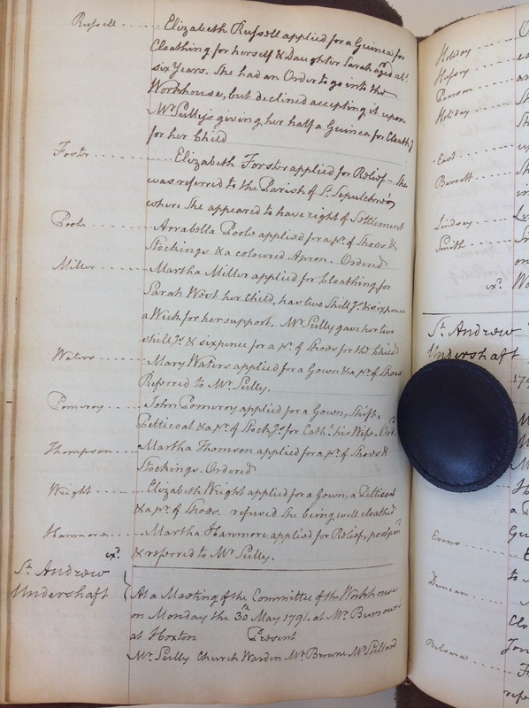 St Andrew Undershaft - Workhouse Minute Book 1780-1801 p132 image 1 St Andrew Undershaft - Workhouse Minute Book 1780-1801 p132 image 1
