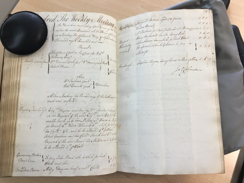 Forehoe Hundred - House of Industry Minute Book 1805-1807 p348-349 image 1 Forehoe Hundred - House of Industry Minute Book 1805-1807 p348-349 image 1