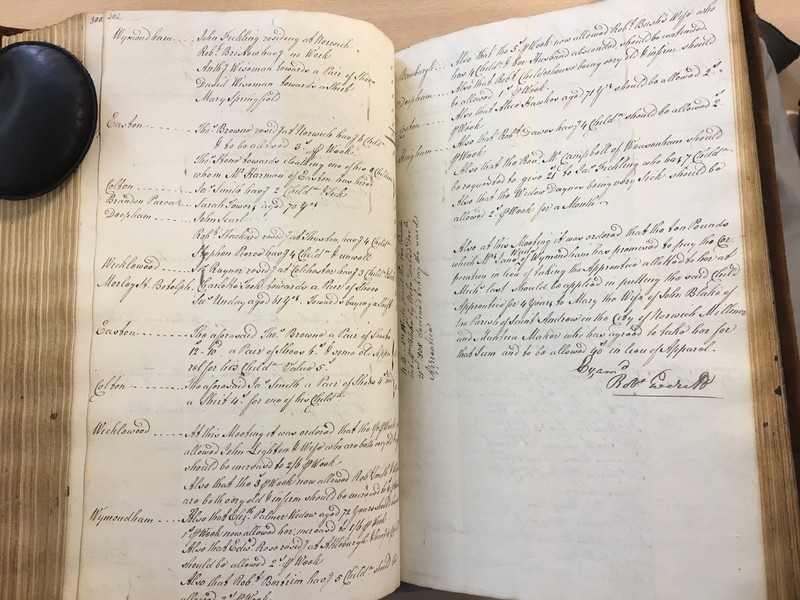 Forehoe Hundred - House of Industry Minute Book 1807-1809 p302-303 image 1 Forehoe Hundred - House of Industry Minute Book 1807-1809 p302-303 image 1