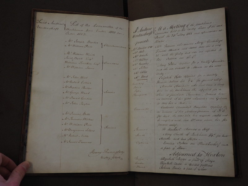 St Andrew Undershaft - Workhouse Minute Book 1801-1814 p1 image 1 St Andrew Undershaft - Workhouse Minute Book 1801-1814 p1 image 1