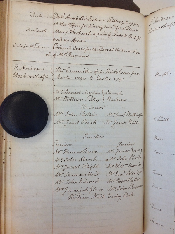 St Andrew Undershaft - Workhouse Minute Book 1780-1801 p120 image 1