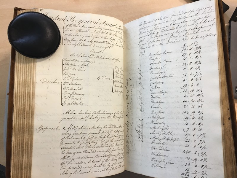 Forehoe Hundred - House of Industry Minute Book 1807-1809 p214-215 image 1