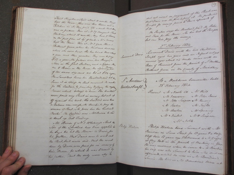 St Andrew Undershaft - Workhouse Minute Book 1822-1828 p68-69 image 1
