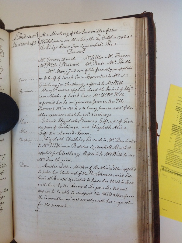 St Andrew Undershaft - Workhouse Minute Book 1780-1801 p145 image 1 St Andrew Undershaft - Workhouse Minute Book 1780-1801 p145 image 1