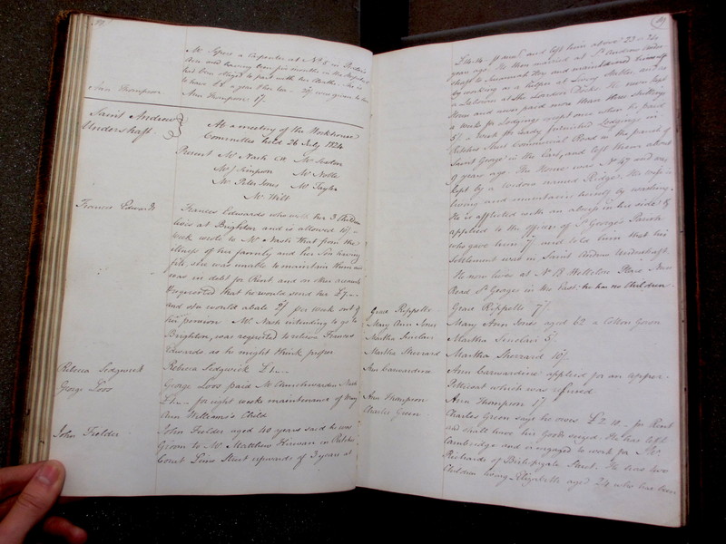 St Andrew Undershaft - Workhouse Minute Book 1822-1828 p88-89 image 1