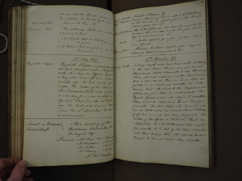 St Andrew Undershaft - Workhouse Minute Book 1814-1822 p89-90 image 1