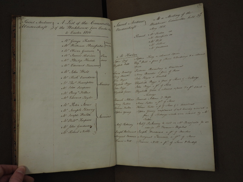 St Andrew Undershaft - Workhouse Minute Book 1814-1822 p19-20 image 1