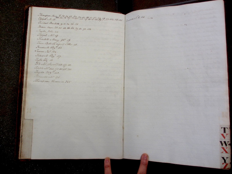 St Andrew Undershaft - Workhouse Minute Book 1822-1828 Index np[xxi-xxii] image 1