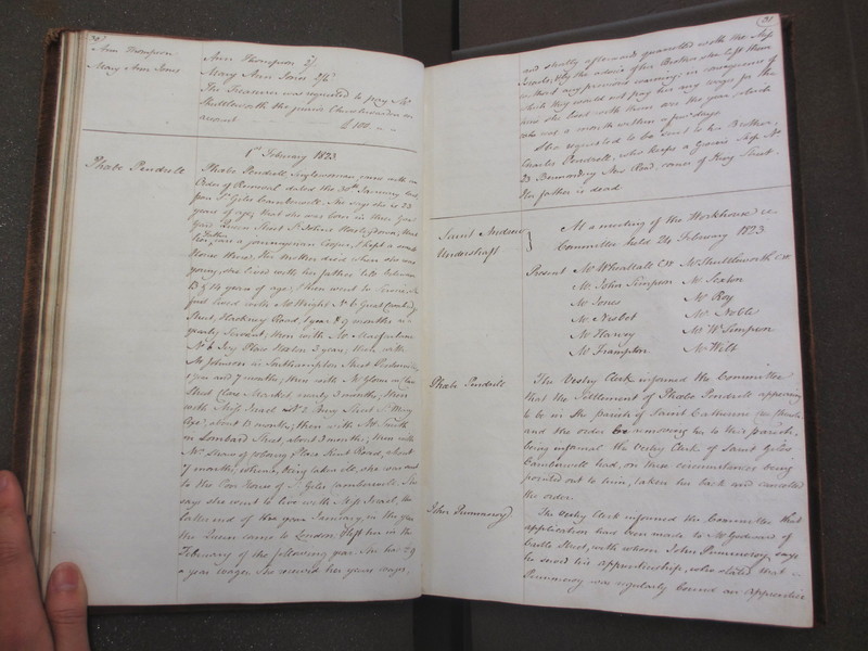 St Andrew Undershaft - Workhouse Minute Book 1822-1828 p30-31 image 1