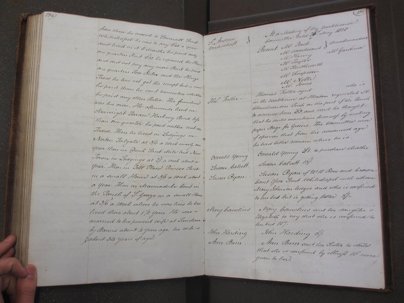 St Andrew Undershaft - Workhouse Minute Book 1822-1828 p234-235 image 1
