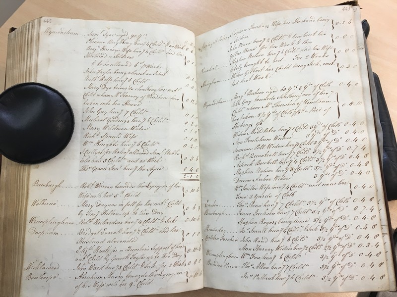 Forehoe Hundred - House of Industry Minute Book 1805-1807 p442-443 image 1 Forehoe Hundred - House of Industry Minute Book 1805-1807 p442-443 image 1
