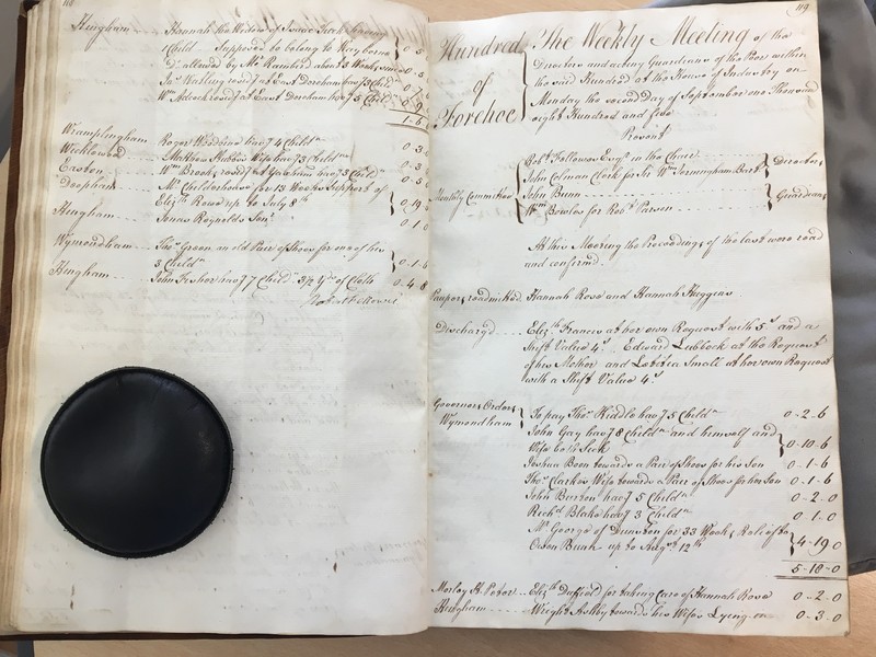 Forehoe Hundred - House of Industry Minute Book 1805-1807 p118-119 image 1 Forehoe Hundred - House of Industry Minute Book 1805-1807 p118-119 image 1