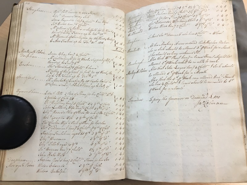 Forehoe Hundred - House of Industry Minute Book 1805-1807 p228-229 image 1
