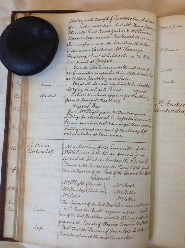 St Andrew Undershaft - Workhouse Minute Book 1780-1801 p54 image 1