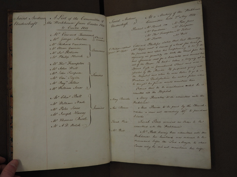 St Andrew Undershaft - Workhouse Minute Book 1814-1822 p0-1 image 1