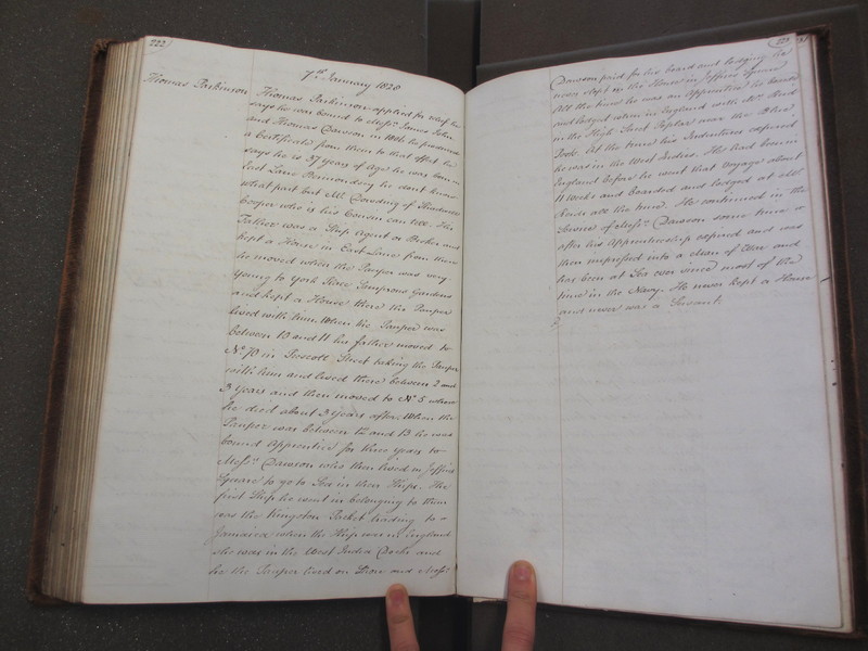 St Andrew Undershaft - Workhouse Minute Book 1822-1828 p222-223 image 1