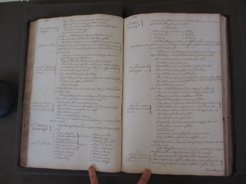 St Andrew Undershaft - Workhouse Minute Book 1748-1780 p102-103 image 1 St Andrew Undershaft - Workhouse Minute Book 1748-1780 p102-103 image 1