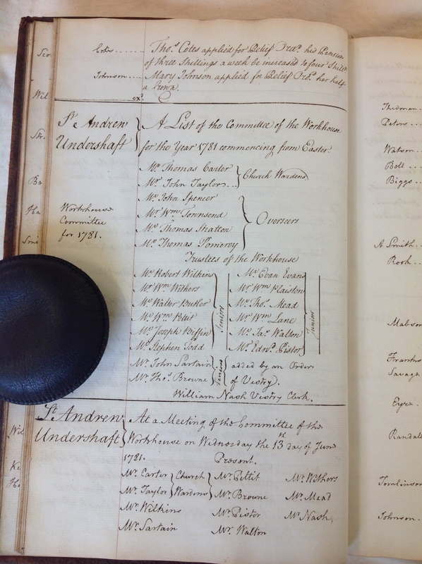 St Andrew Undershaft - Workhouse Minute Book 1780-1801 p22 image 1