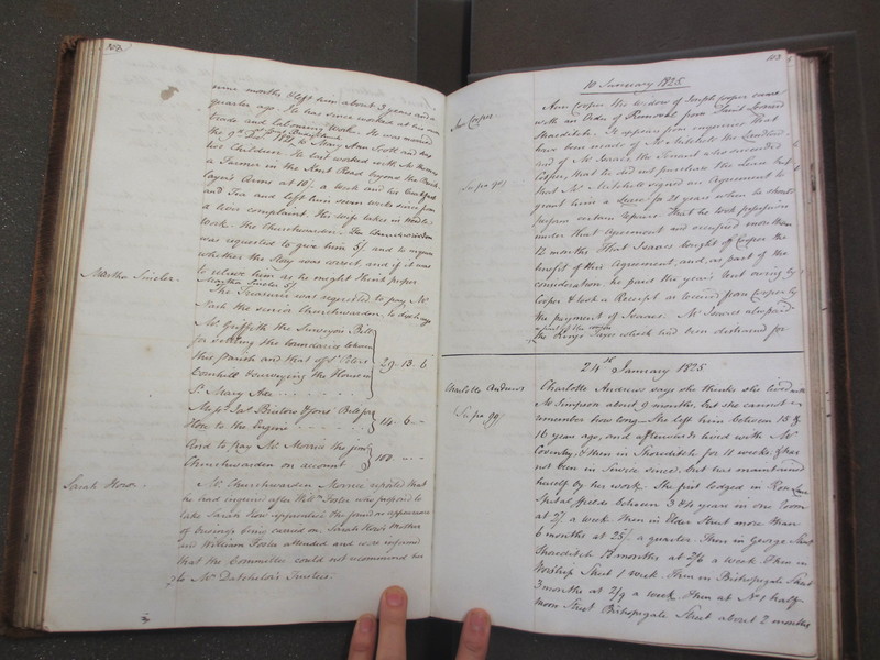 St Andrew Undershaft - Workhouse Minute Book 1822-1828 p102-103 image 1 St Andrew Undershaft - Workhouse Minute Book 1822-1828 p102-103 image 1