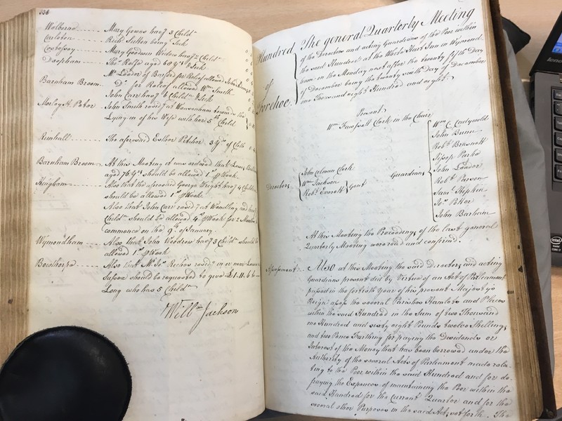 Forehoe Hundred - House of Industry Minute Book 1807-1809 p338-339 image 1 Forehoe Hundred - House of Industry Minute Book 1807-1809 p338-339 image 1
