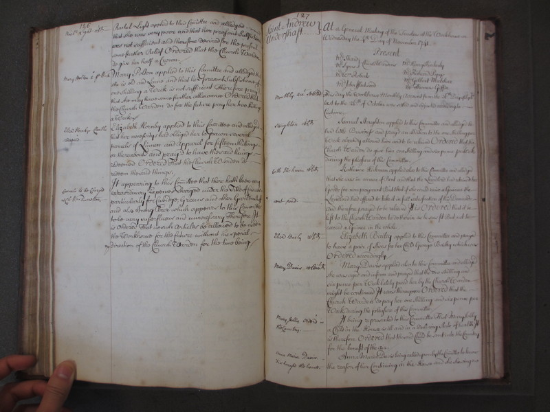 St Andrew Undershaft - Workhouse Minute Book 1732-1748 p126-127 image 1 St Andrew Undershaft - Workhouse Minute Book 1732-1748 p126-127 image 1
