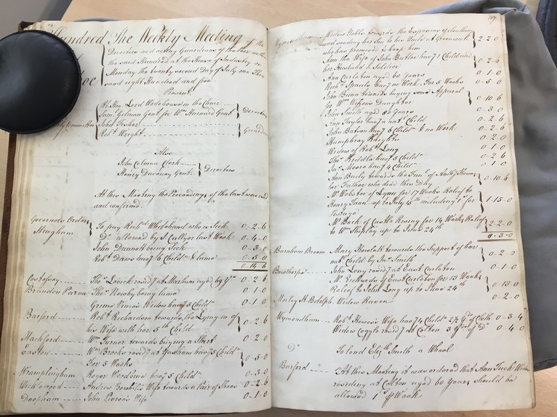 Forehoe Hundred - House of Industry Minute Book 1805-1807 p106-107 image 1 Forehoe Hundred - House of Industry Minute Book 1805-1807 p106-107 image 1