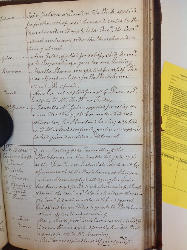 St Andrew Undershaft - Workhouse Minute Book 1780-1801 p183 image 1