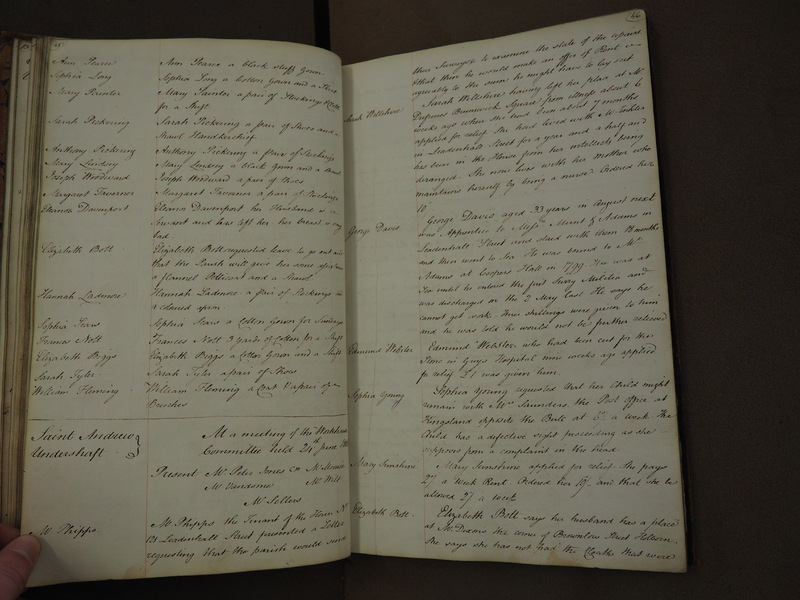 St Andrew Undershaft - Workhouse Minute Book 1814-1822 p45-46 image 1