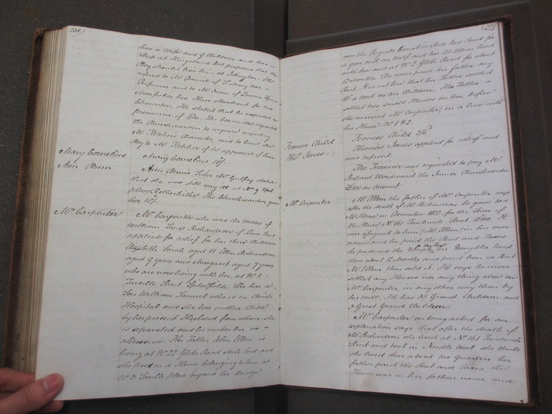St Andrew Undershaft - Workhouse Minute Book 1822-1828 p238-239 image 1