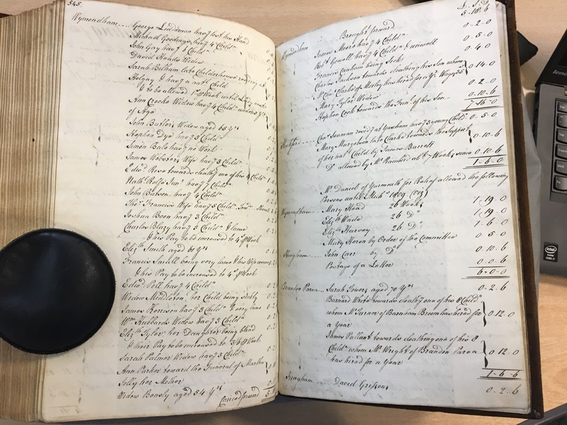 Forehoe Hundred - House of Industry Minute Book 1807-1809 p545-546 image 1 Forehoe Hundred - House of Industry Minute Book 1807-1809 p545-546 image 1