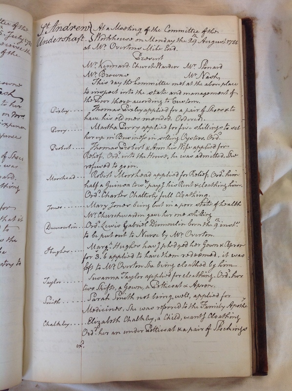 St Andrew Undershaft - Workhouse Minute Book 1780-1801 p69 image 1 St Andrew Undershaft - Workhouse Minute Book 1780-1801 p69 image 1