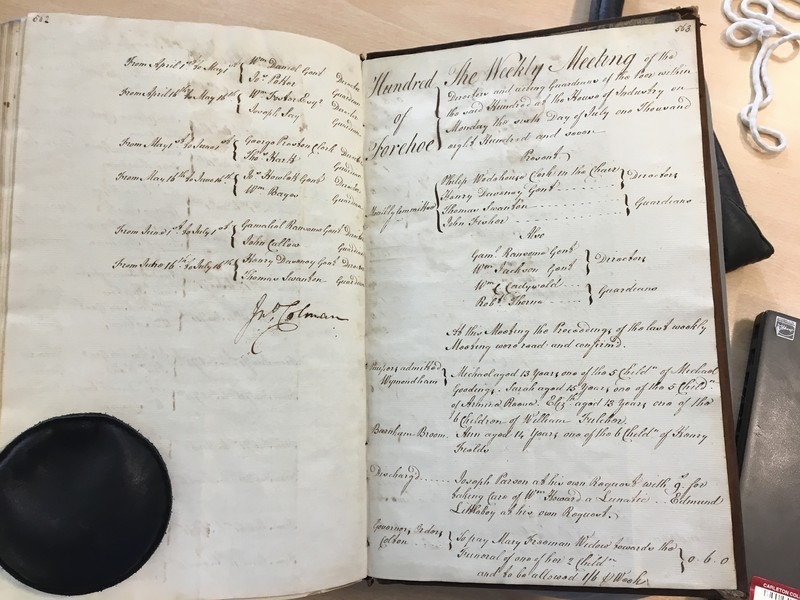 Forehoe Hundred - House of Industry Minute Book 1805-1807 p562-563 image 1