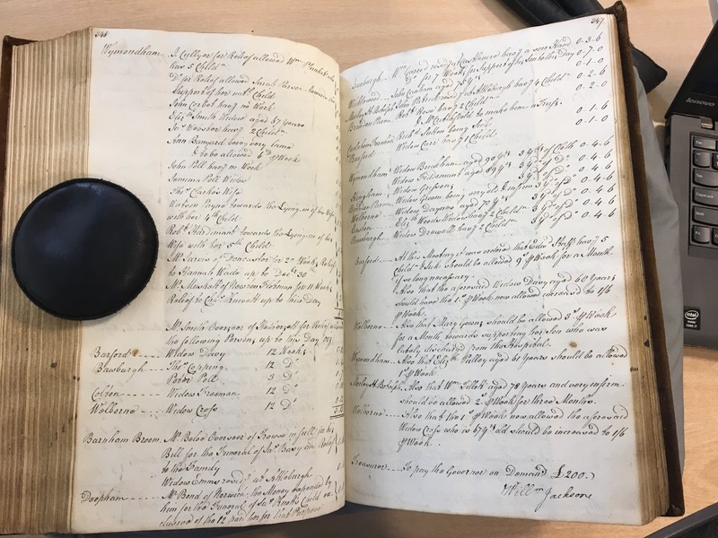 Forehoe Hundred - House of Industry Minute Book 1807-1809 p346-347 image 1 Forehoe Hundred - House of Industry Minute Book 1807-1809 p346-347 image 1