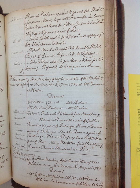 St Andrew Undershaft - Workhouse Minute Book 1780-1801 p113 image 1 St Andrew Undershaft - Workhouse Minute Book 1780-1801 p113 image 1